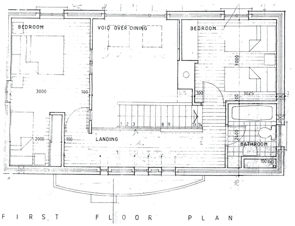 First floor layout of Achill Cottages